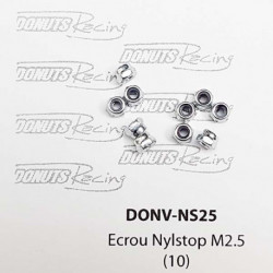 Set of 10 Nylstop nuts M2.5