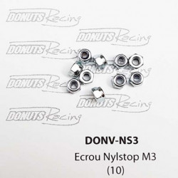 Set of 10 Nylstop nuts M3