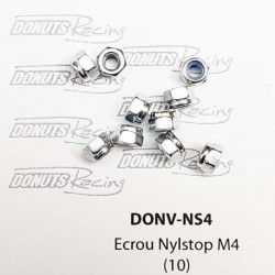 Set of 10 Nylstop nuts M4