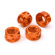 Ecrous 17mm ouverts Alu Orange (4)