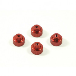 S104 Aluminum Battery Holder Nut Red (4pcs)