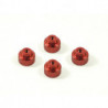 S104 Aluminum Battery Holder Nut Red (4pcs)
