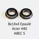 Rlt 8x14x4mm épaulé ABEC 5 Acier 440 étanche (2)