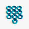 M3 Aluminium Countersunk washer Light Blue (10)