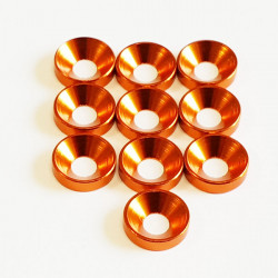 M4 Alum. Countersunk washer Orange (10)