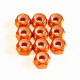 M3 Alum. Locknut Orange (10)