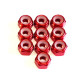 M3 Alum. Locknut Red (10)