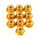 M3 Alum. Flanged Lock Nut Gold (10)