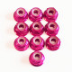 M3 Alum. Flanged Lock Nut Pink (10)