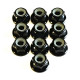 M3 Alum. Flanged Lock Nut Black (10)