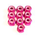 M4 Alum. Locknut Pink (10)