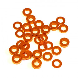 Alum M3x6mm Flat washer set Orange (30)