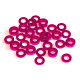 Alum M3x6mm Flat washer set Pink (30)