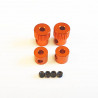 Bagues d'arrêts et de réglage 2mm Alu Orange