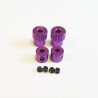 Bagues d'arrêts et de réglage 2mm Alu Violet