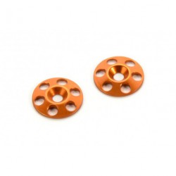 Rondelles Alu pour aileron Orange (2)